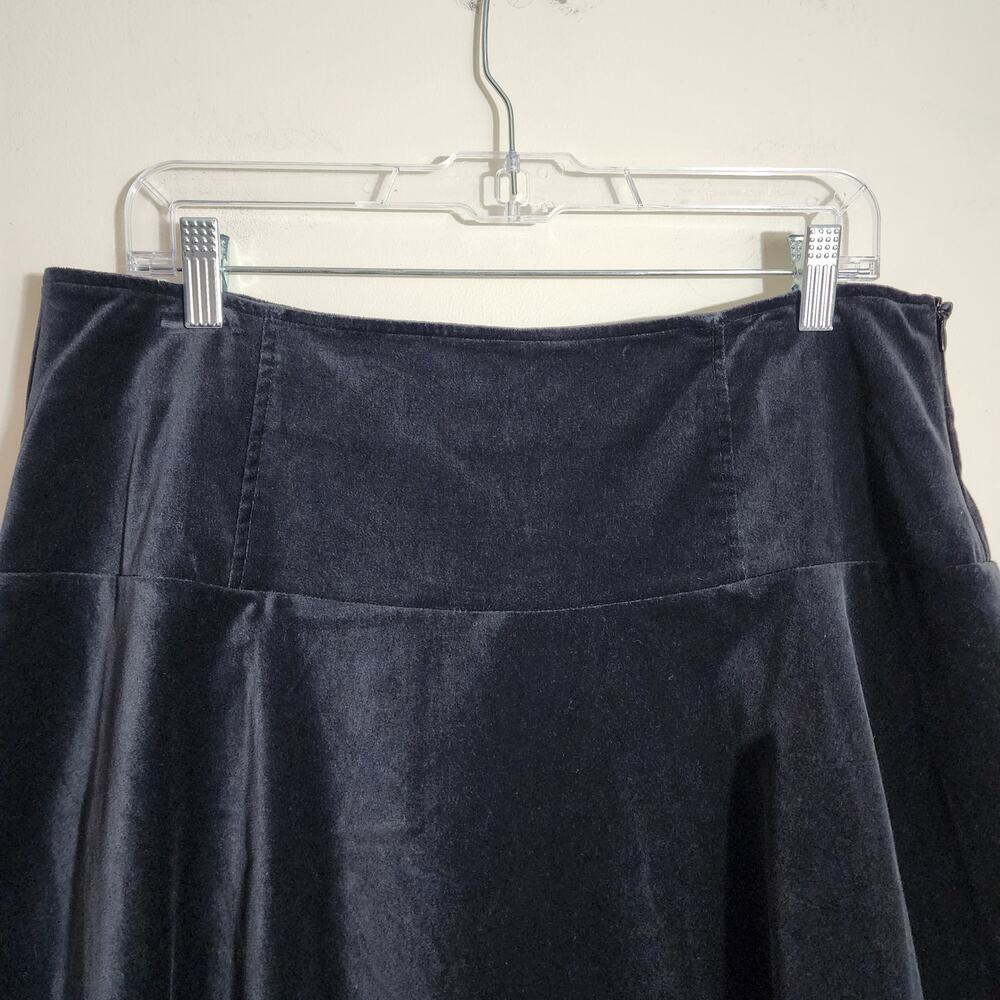 To the Max NWT black velvet to the knees lined flare‎ skirt woman's size 10 - Picture 6 of 12